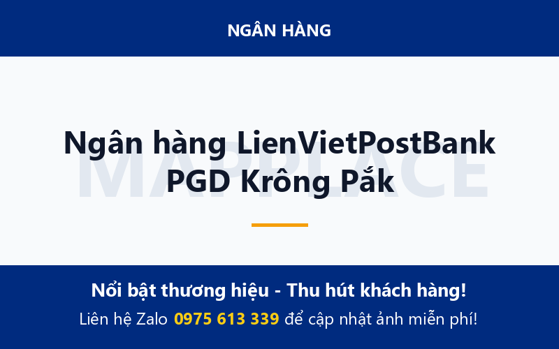 Ngân hàng LienVietPostBank PGD Krông Pắk