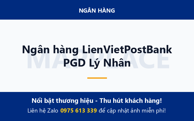 Ngân hàng LienVietPostBank PGD Lý Nhân