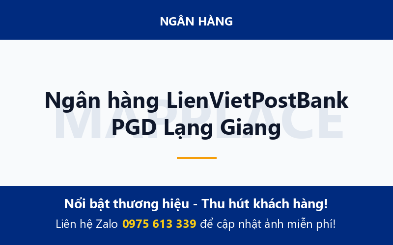 Ngân hàng LienVietPostBank PGD Lạng Giang
