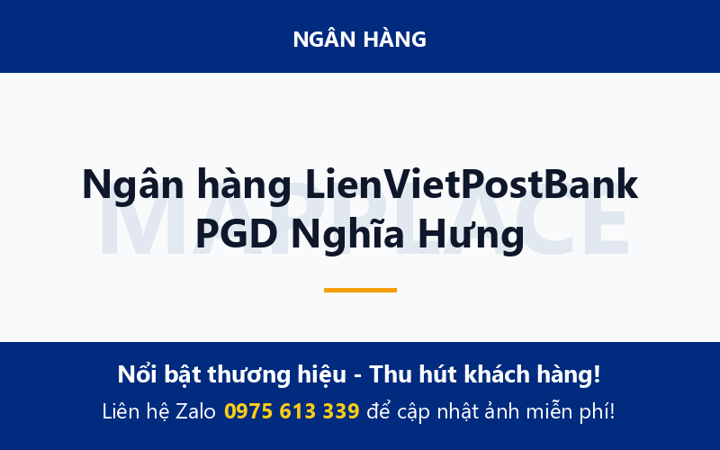 Ngân hàng LienVietPostBank PGD Nghĩa Hưng