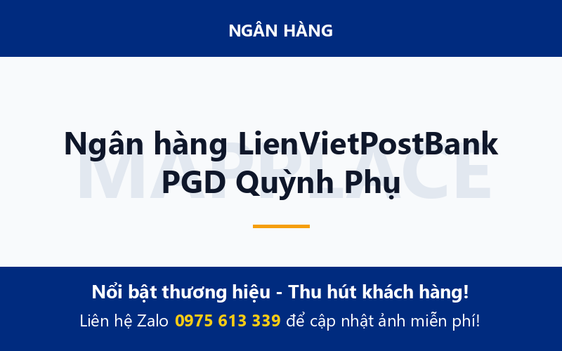 Ngân hàng LienVietPostBank PGD Quỳnh Phụ