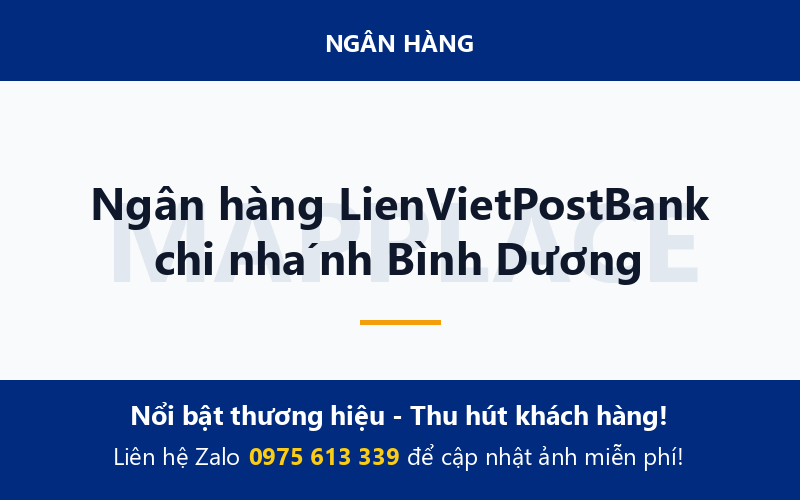 Ngân hàng LienVietPostBank chi nhánh Bình Dương