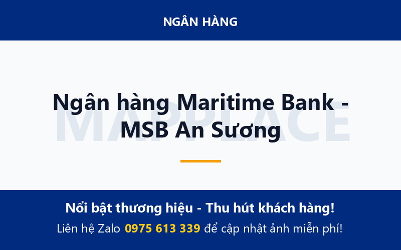 Ngân hàng Maritime Bank - MSB An Sương