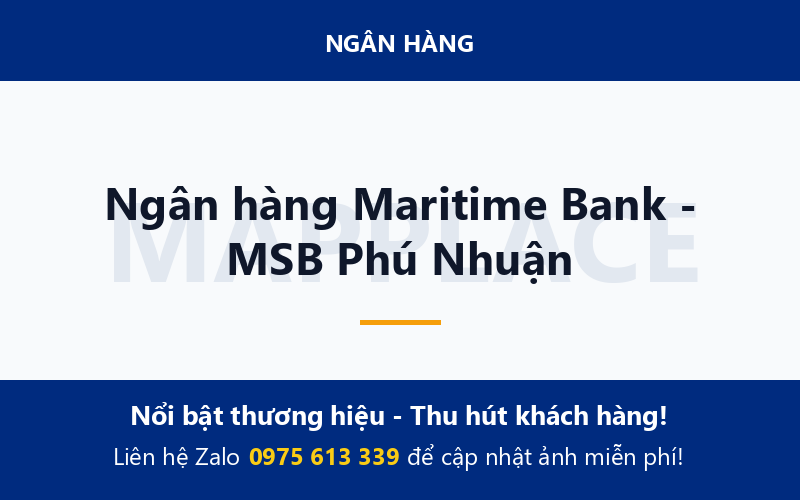 Ngân hàng Maritime Bank - MSB Phú Nhuận