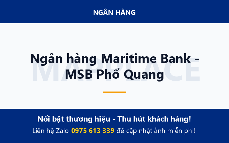 Ngân hàng Maritime Bank - MSB Phổ Quang