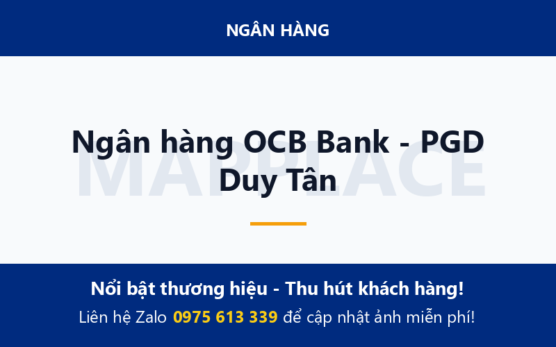 Ngân hàng OCB Bank - PGD Duy Tân