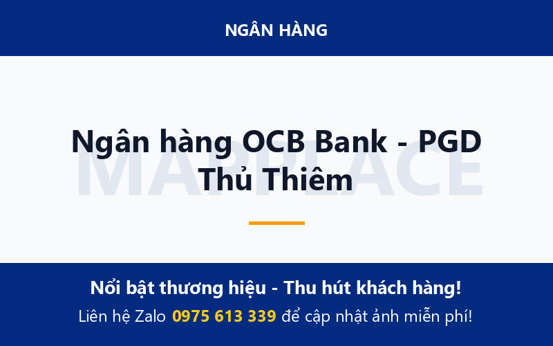 Ngân hàng OCB Bank - PGD Thủ Thiêm