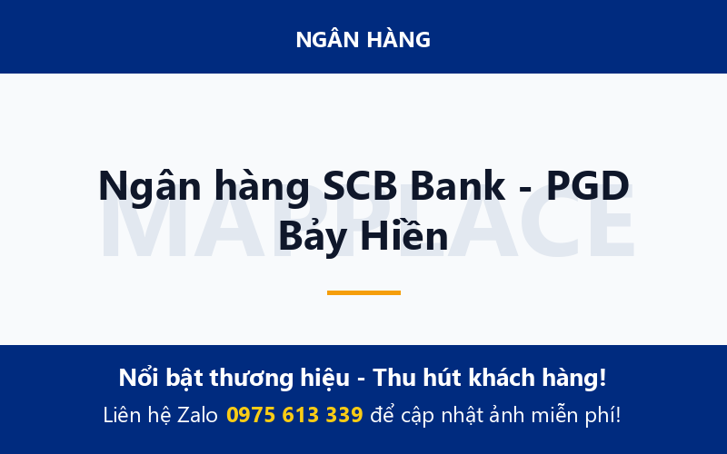 Ngân hàng SCB Bank - PGD Bảy Hiền