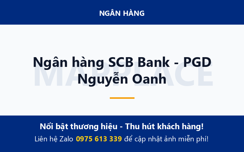 Ngân hàng SCB Bank - PGD Nguyễn Oanh