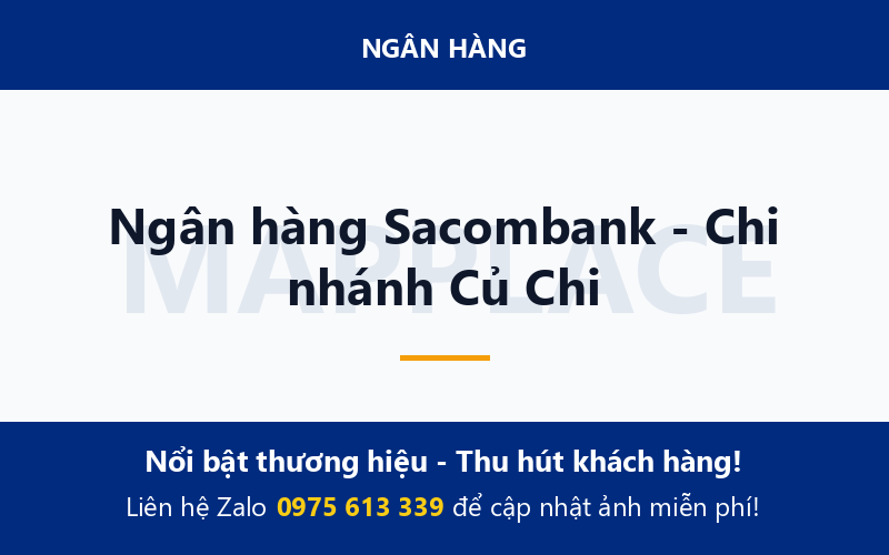 Ngân hàng Sacombank - Chi nhánh Củ Chi