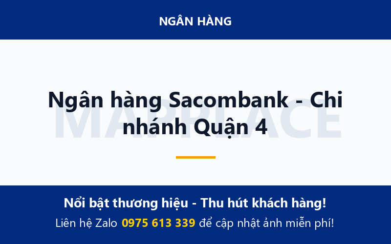 Ngân hàng Sacombank - Chi nhánh Quận 4