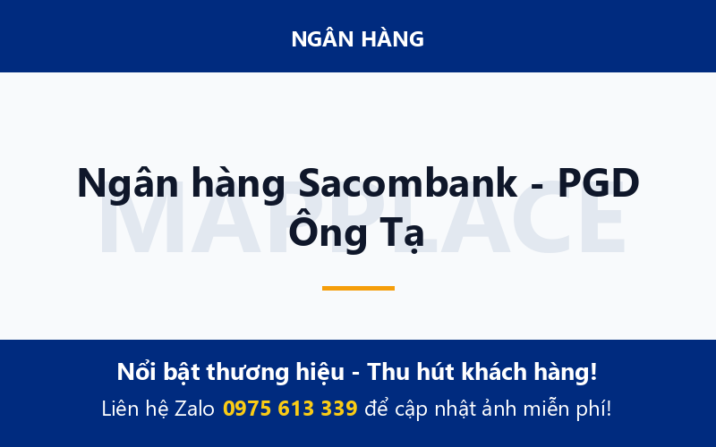 Ngân hàng Sacombank - PGD Ông Tạ