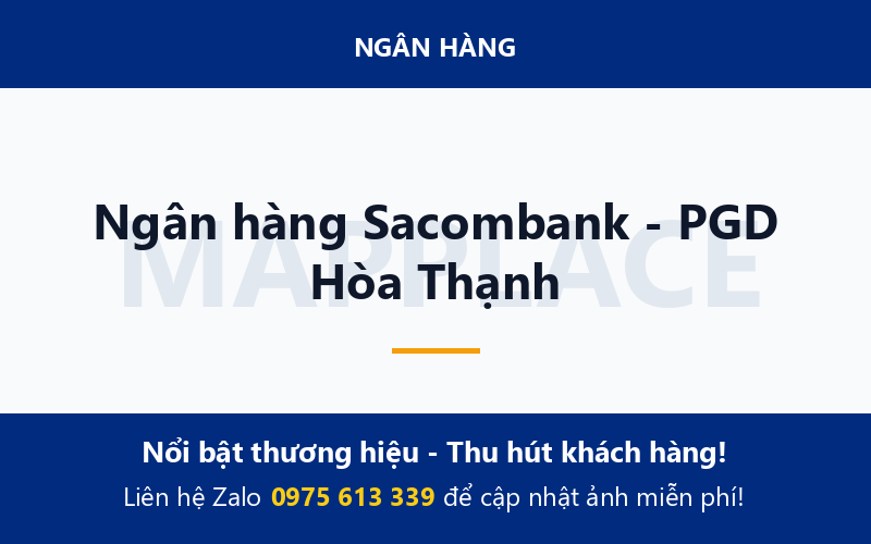 Ngân hàng Sacombank - PGD Hòa Thạnh