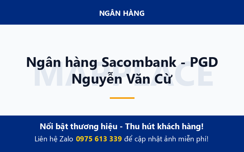 Ngân hàng Sacombank - PGD Nguyễn Văn Cừ
