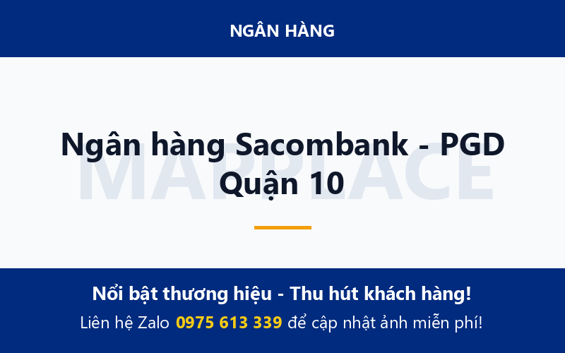 Ngân hàng Sacombank - PGD Quận 10
