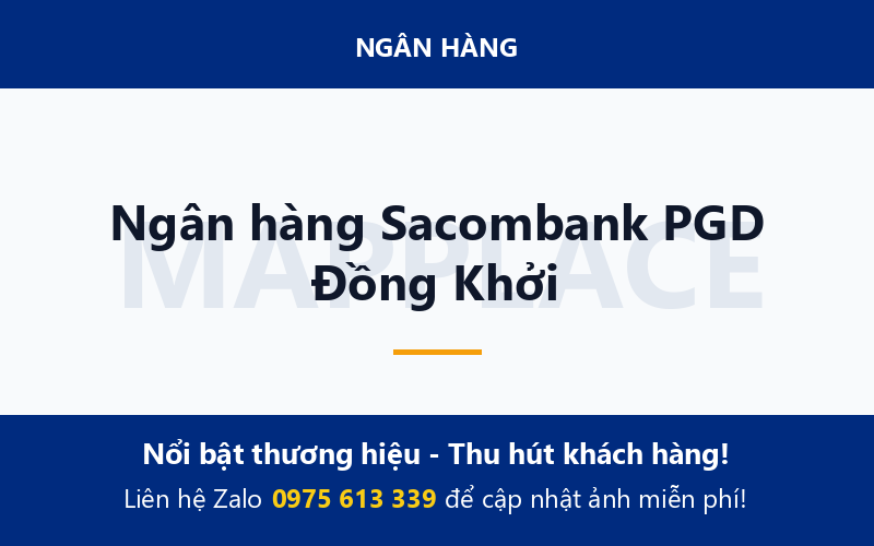 Ngân hàng Sacombank PGD Đồng Khởi