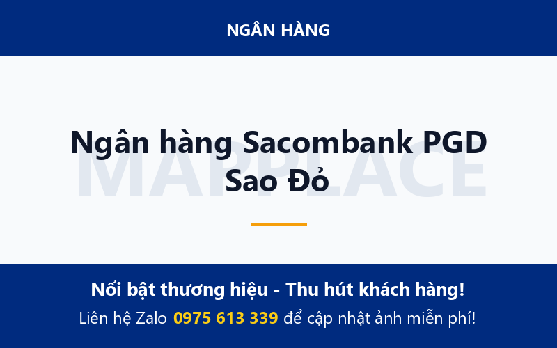 Ngân hàng Sacombank PGD Sao Đỏ