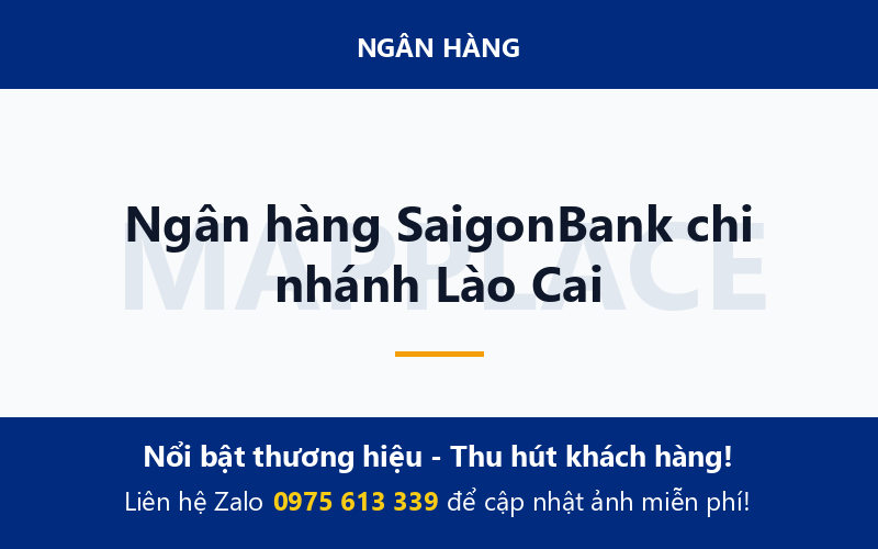 Ngân hàng SaigonBank chi nhánh Lào Cai
