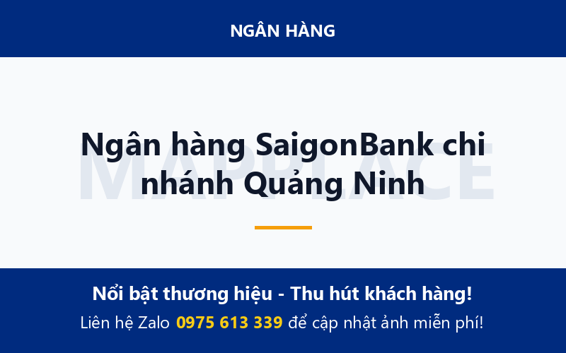 Ngân hàng SaigonBank chi nhánh Quảng Ninh