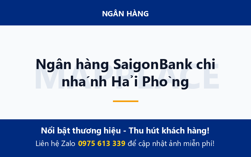 Ngân hàng SaigonBank chi nhánh Hải Phòng