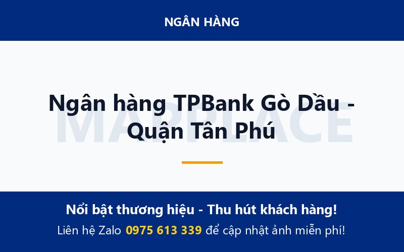 Ngân hàng TPBank Gò Dầu - Quận Tân Phú