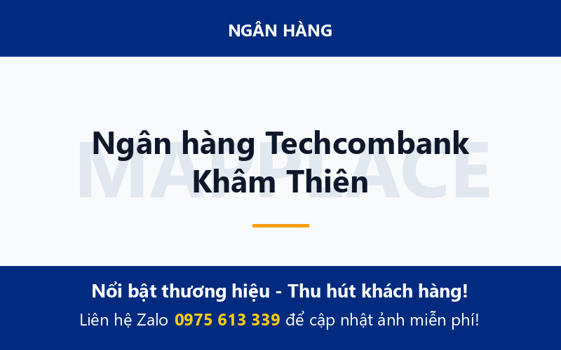 Ngân hàng Techcombank Khâm Thiên