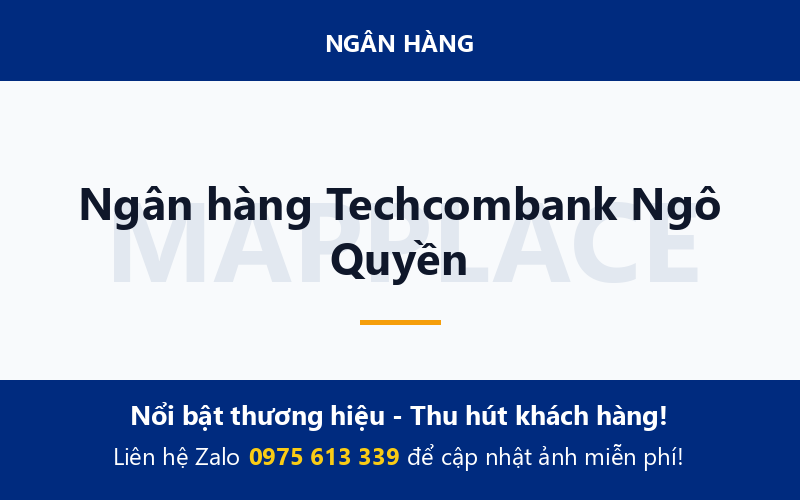 Ngân hàng Techcombank Ngô Quyền