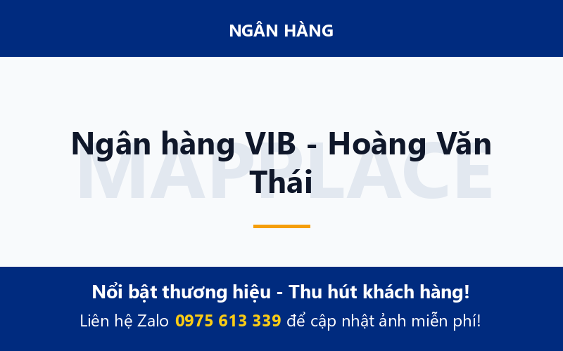 Ngân hàng VIB - Hoàng Văn Thái