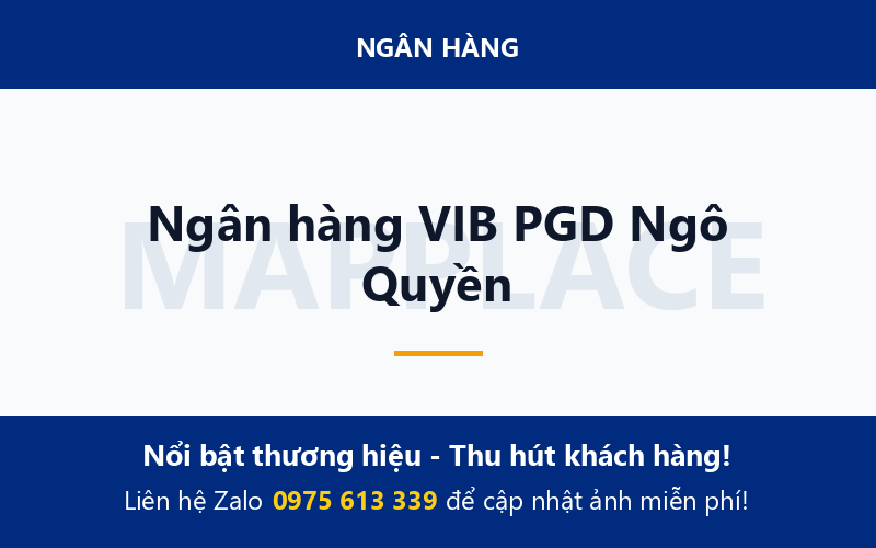 Ngân hàng VIB PGD Ngô Quyền
