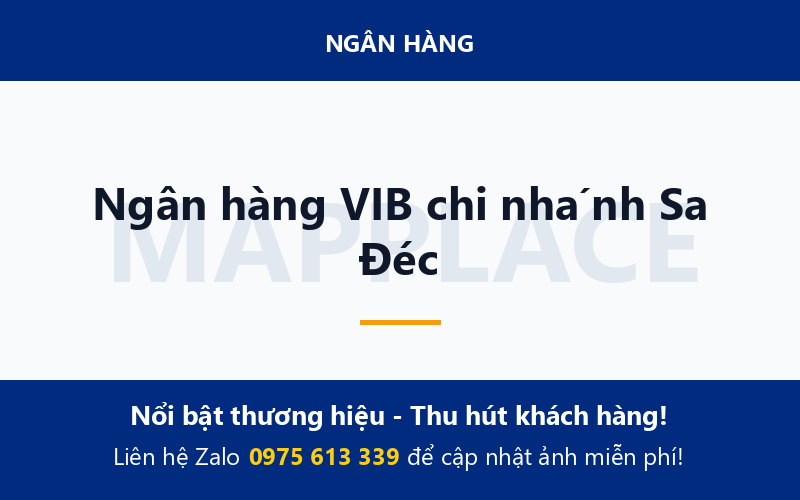 Ngân hàng VIB chi nhánh Sa Đéc