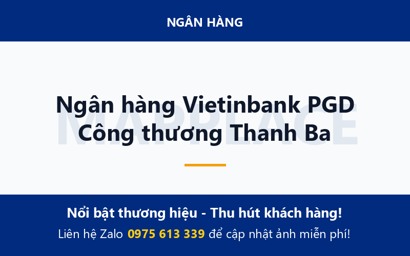 Ngân hàng Vietinbank PGD Công thương Thanh Ba