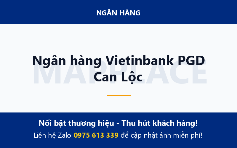 Ngân hàng Vietinbank PGD Can Lộc