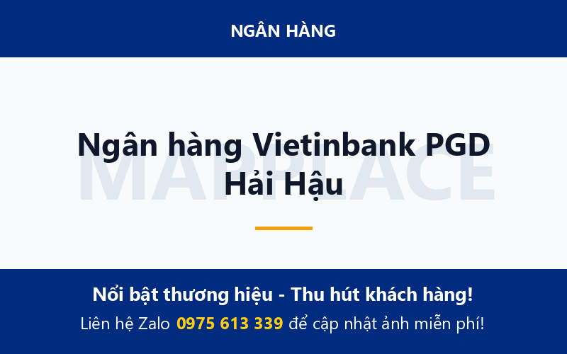 Ngân hàng Vietinbank PGD Hải Hậu