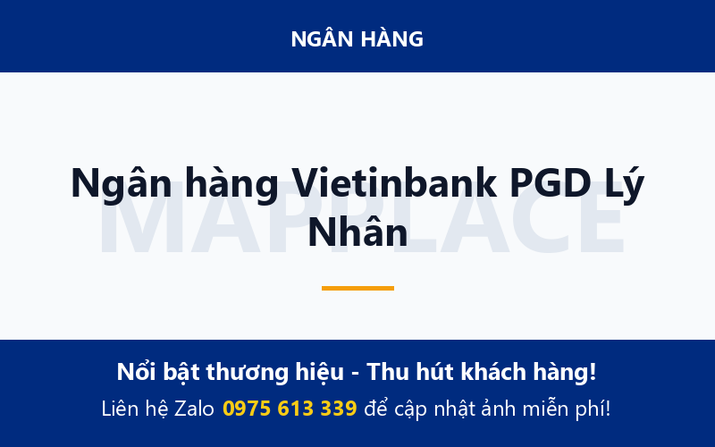 Ngân hàng Vietinbank PGD Lý Nhân