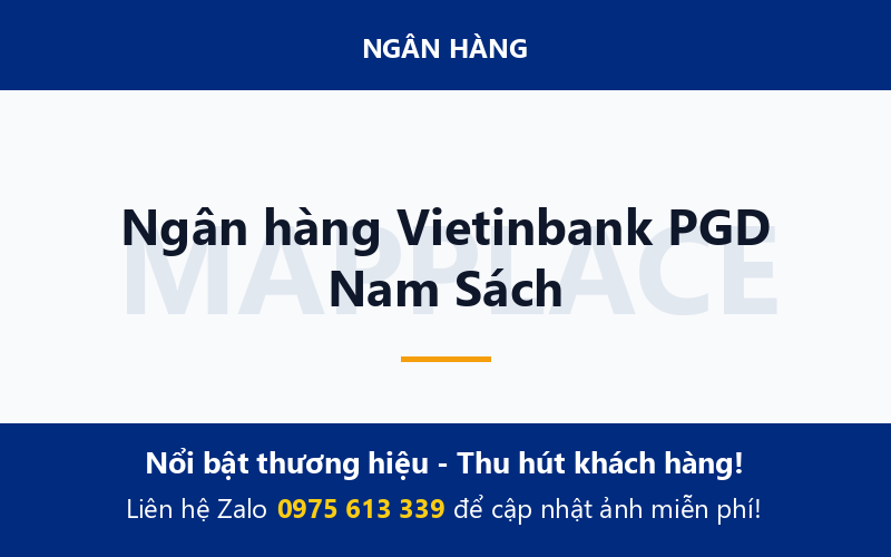 Ngân hàng Vietinbank PGD Nam Sách