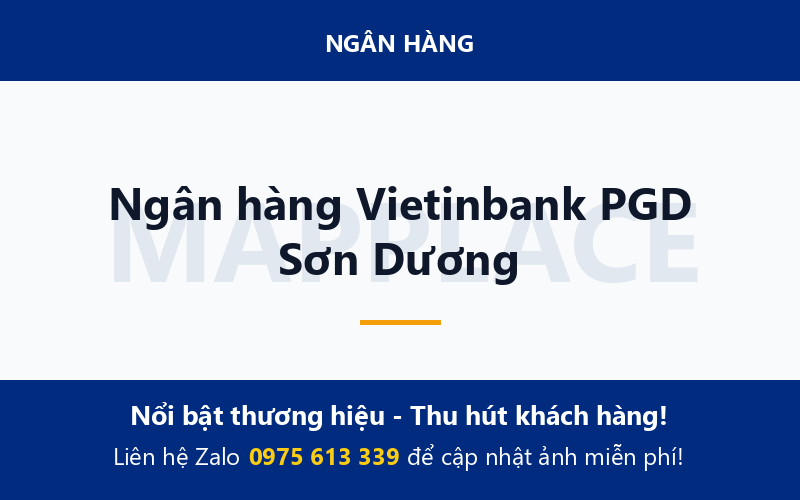 Ngân hàng Vietinbank PGD Sơn Dương