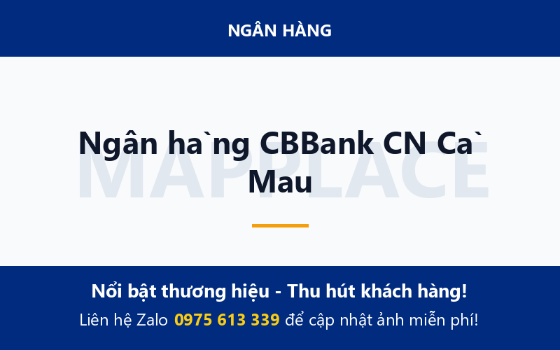 Ngân hàng CBBank CN Cà Mau