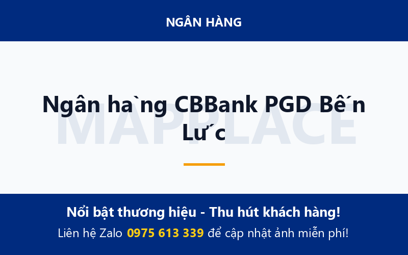 Ngân hàng CBBank PGD Bến Lức