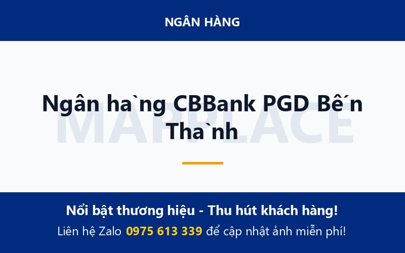 Ngân hàng CBBank PGD Bến Thành