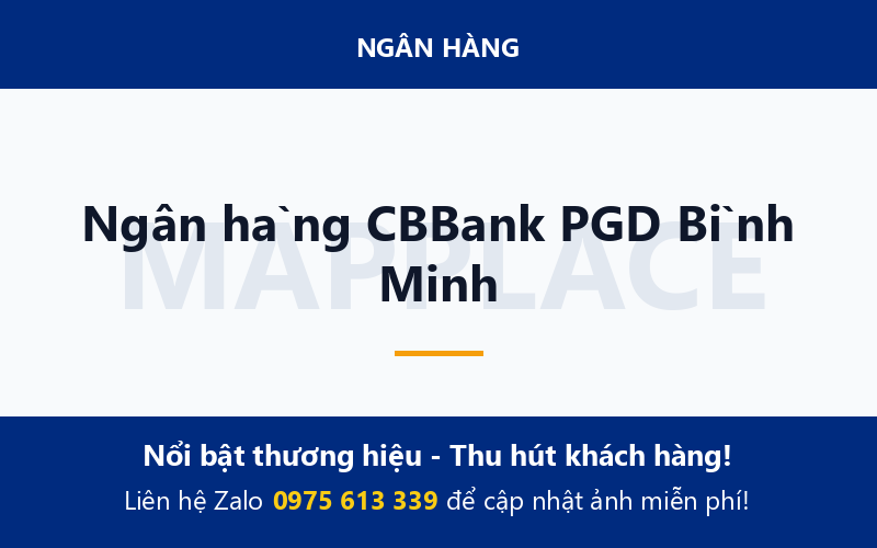 Ngân hàng CBBank PGD Bình Minh