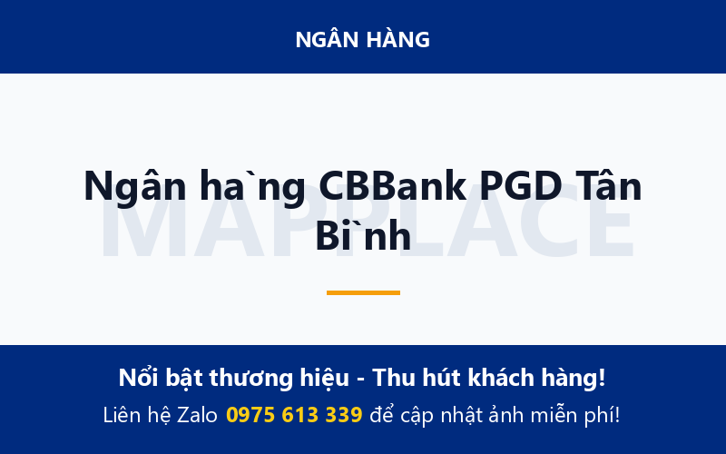 Ngân hàng CBBank PGD Tân Bình