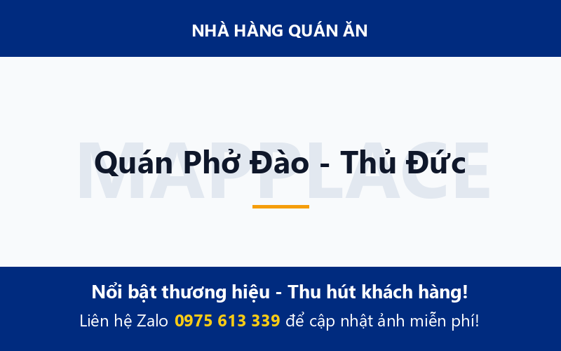 Quán Phở Đào - Thủ Đức