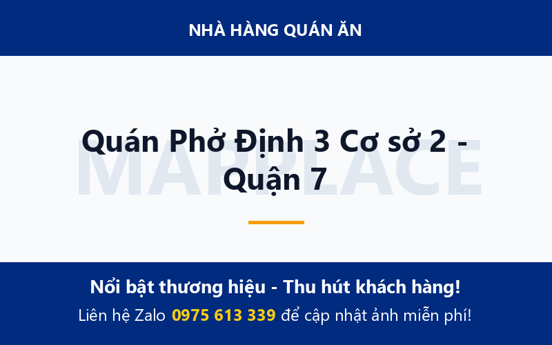 Quán Phở Định 3 Cơ sở 2 - Quận 7