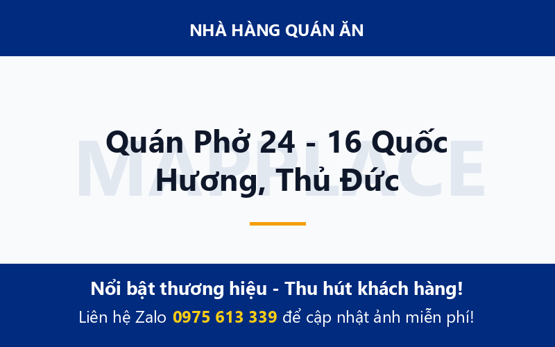 Quán Phở 24 - 16 Quốc Hương, Thủ Đức