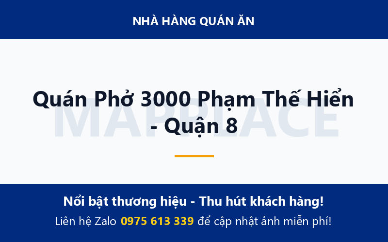 Quán Phở 3000 Phạm Thế Hiển - Quận 8