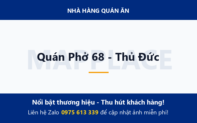 Quán Phở 68 - Thủ Đức