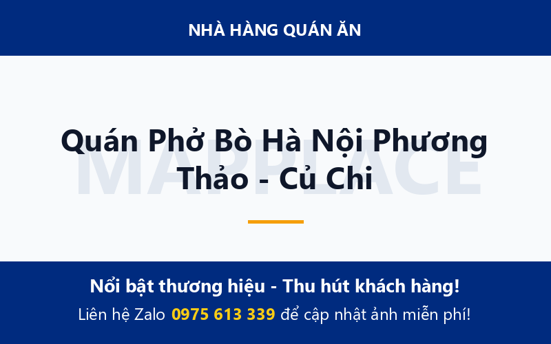 Quán Phở Bò Hà Nội Phương Thảo - Củ Chi