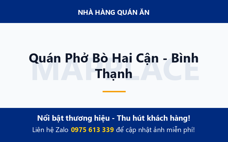 Quán Phở Bò Hai Cận - Bình Thạnh