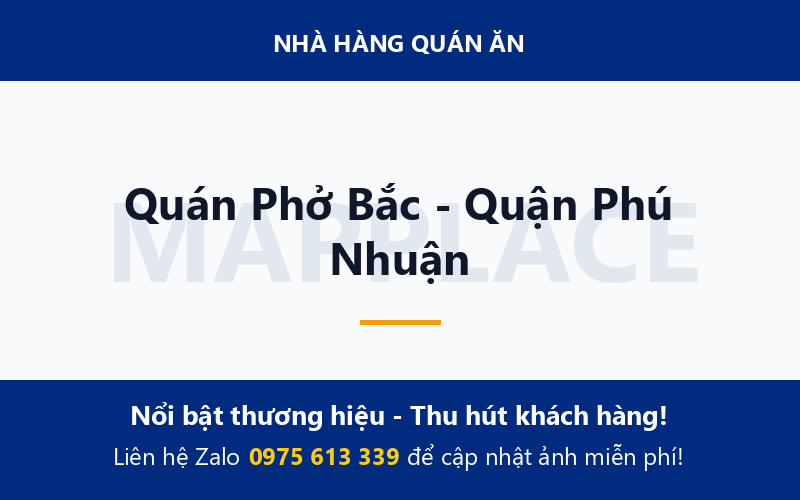 Quán Phở Bắc - Quận Phú Nhuận