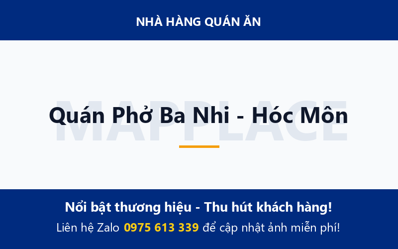 Quán Phở Ba Nhi - Hóc Môn